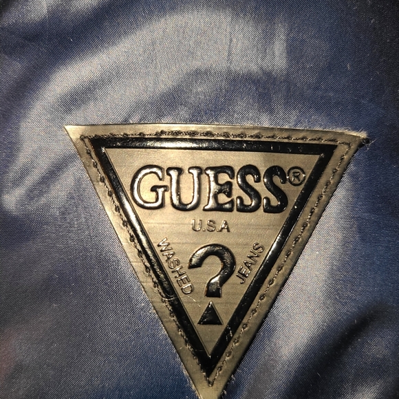 GUESS LOS ANGELES DOWN PUFFER JACKET NAVY BLUE - Picture 6 of 11